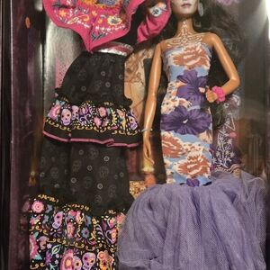Mattel Fashion Doll with Purple and Black Outfits